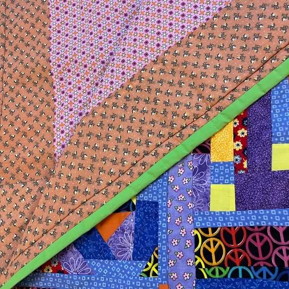 HandMade by me Quilted blanket/throw 68”x48” - Picture 4 of 4